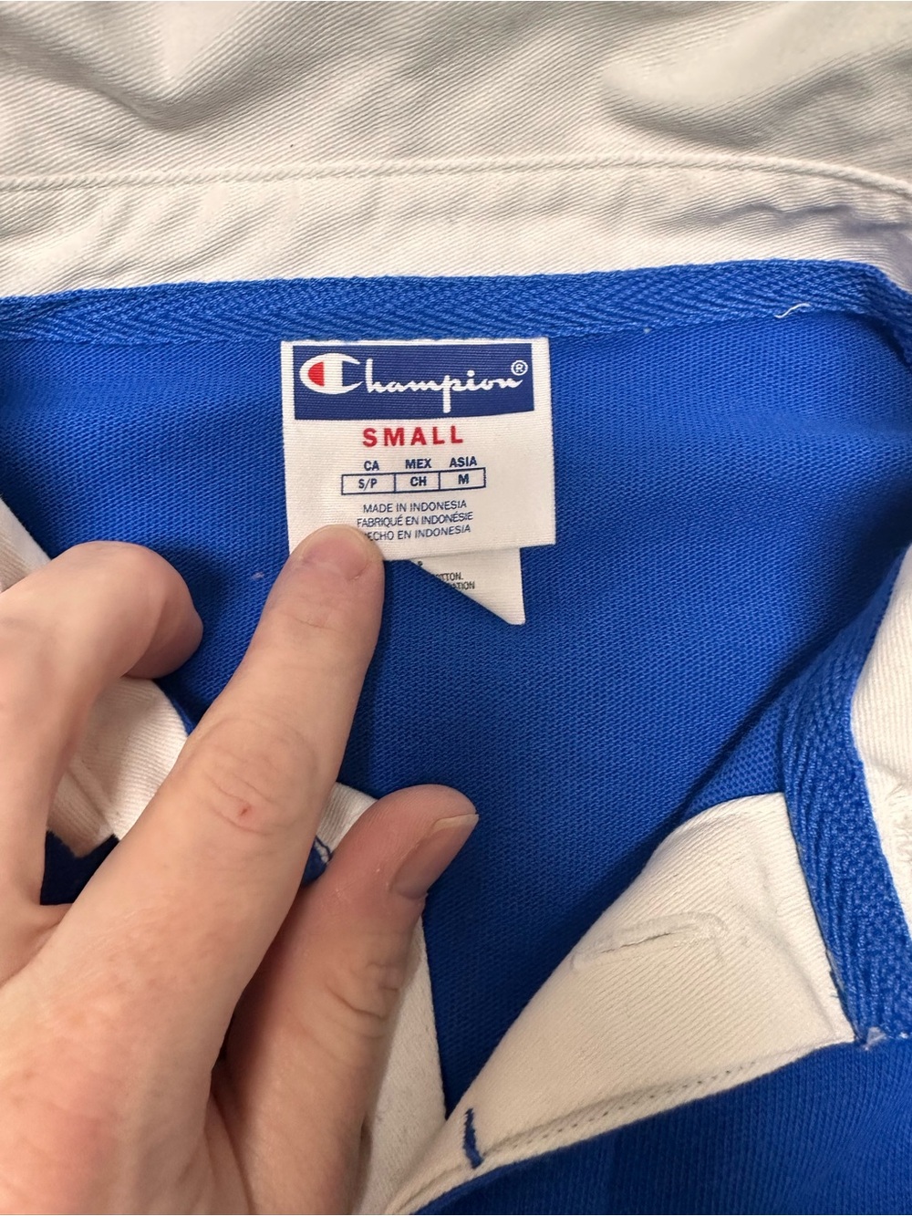 Champion Colorblock Rugby Polo — Blue, Light Blue, Pink - Picture 4 of 5